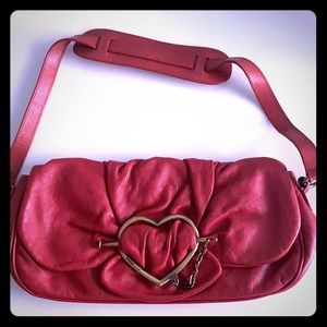 Vintage Moschino red leather bag
